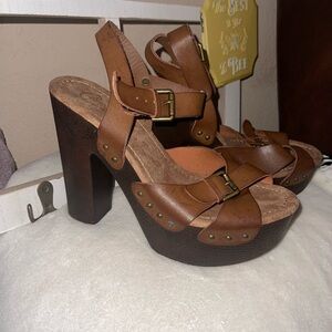 Candies Boho Chunky Heel Sandals